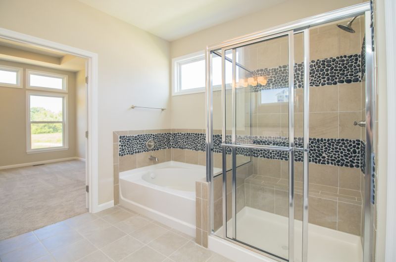 Sliding Door Shower Setup